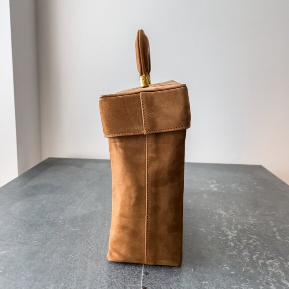 MAUD FRIZON Rare Nubuk Suede Box Handbag - Picture 7 of 11